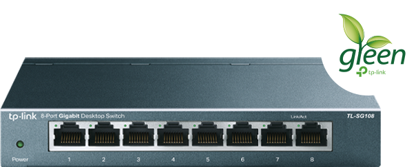 TP-LINK 8 port TL-SG108 8 port Metal Gigabit Switch Switch unmanaged 8 x  10/100/1000 desktop